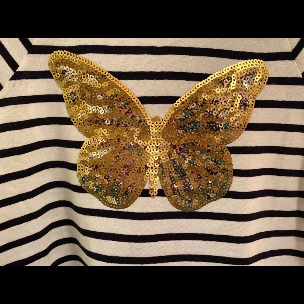 NWT Gymboree sequin butterfly hi low top, Size 4